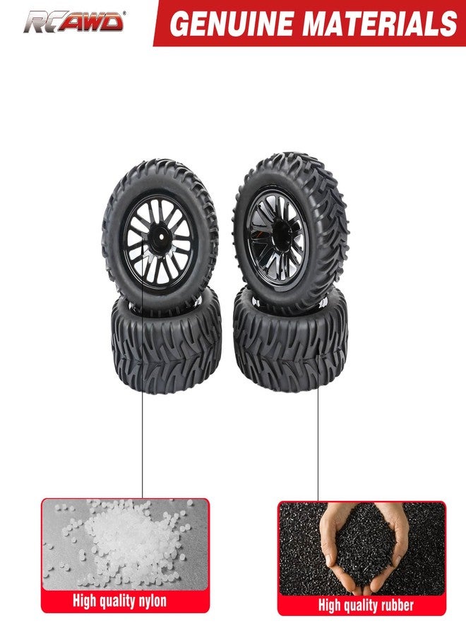 RCAWD 12mm Hex Adapter, Pre-Glued Wheel Tire Set for Slash 4X4 & Slash 2WD & Hosim & DEERC & LAEGENDARY 1/10 Monster Truck Upgrades Part LG-015BL - Image 5